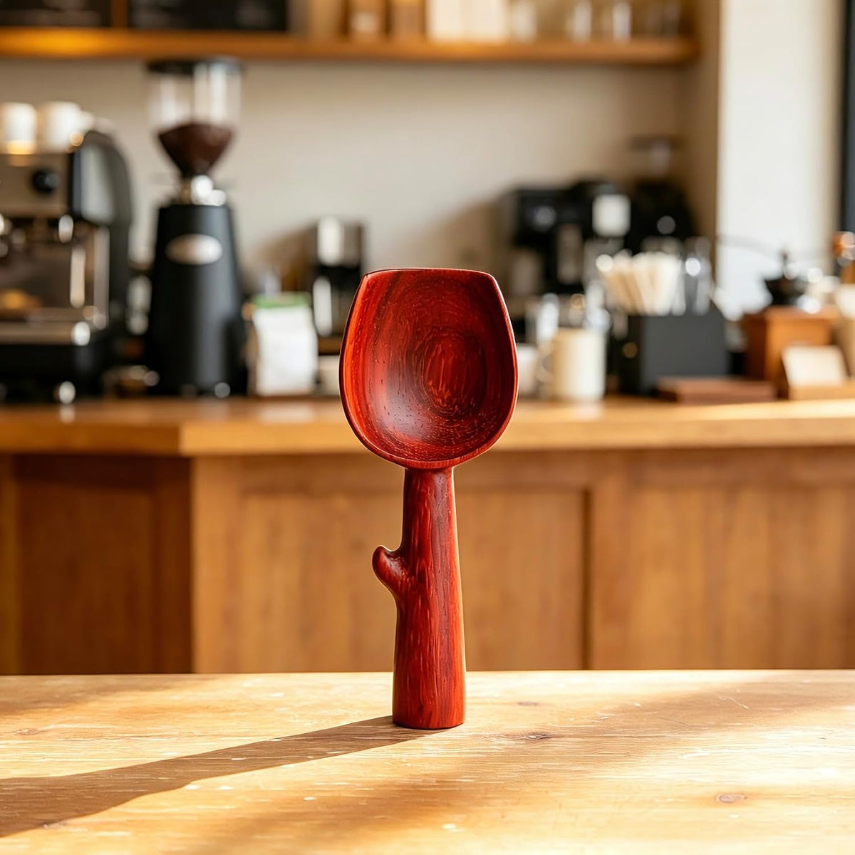 Walnut Coffee Scoop,Wooden Coffee Bean Measuring Spoon,5g Capacity,Natural Wood Coffee Scoop for Tea,Sugar & Powder,Rustic Kitchen Gift for Coffee Lovers