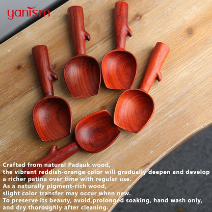 Walnut Coffee Scoop,Wooden Coffee Bean Measuring Spoon,5g Capacity,Natural Wood Coffee Scoop for Tea,Sugar & Powder,Rustic Kitchen Gift for Coffee Lovers