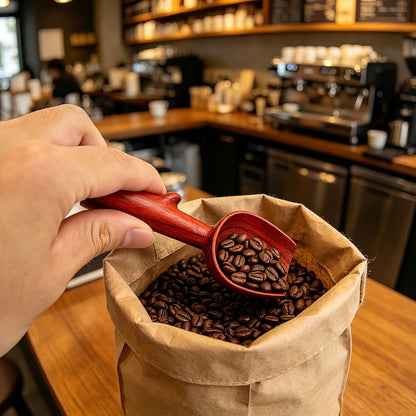 Walnut Coffee Scoop,Wooden Coffee Bean Measuring Spoon,5g Capacity,Natural Wood Coffee Scoop for Tea,Sugar & Powder,Rustic Kitchen Gift for Coffee Lovers