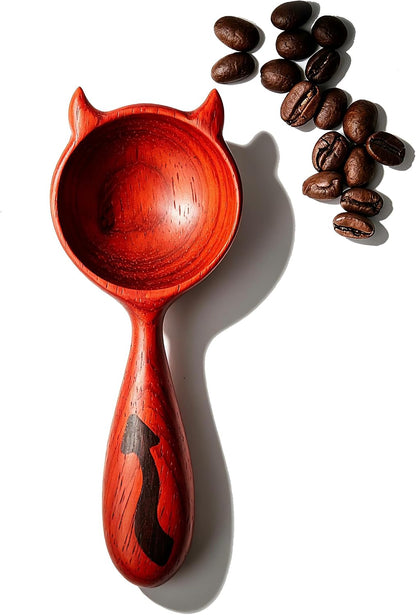 Walnut Coffee Scoop,Wooden Coffee Bean Measuring Spoon,5g Capacity,Natural Wood Coffee Scoop for Tea,Sugar & Powder,Rustic Kitchen Gift for Coffee Lovers