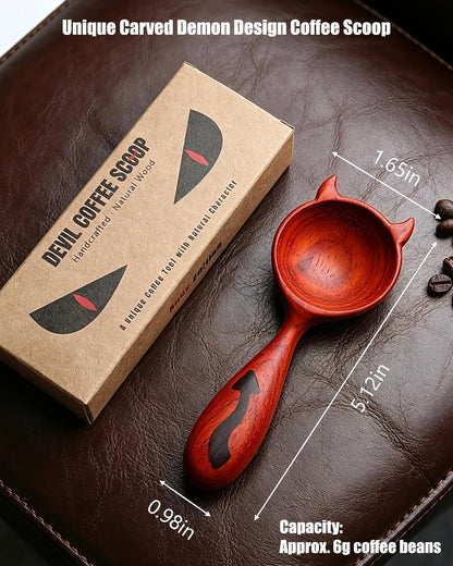 Walnut Coffee Scoop,Wooden Coffee Bean Measuring Spoon,5g Capacity,Natural Wood Coffee Scoop for Tea,Sugar & Powder,Rustic Kitchen Gift for Coffee Lovers
