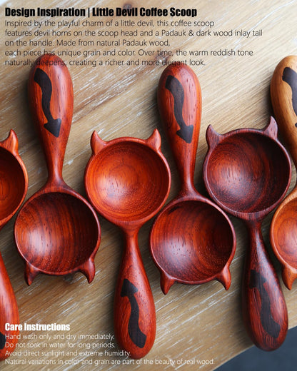 Walnut Coffee Scoop,Wooden Coffee Bean Measuring Spoon,5g Capacity,Natural Wood Coffee Scoop for Tea,Sugar & Powder,Rustic Kitchen Gift for Coffee Lovers