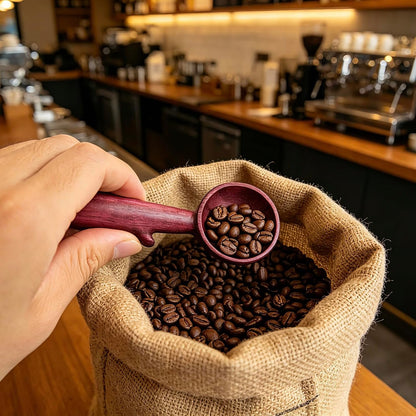 Walnut Coffee Scoop,Wooden Coffee Bean Measuring Spoon,5g Capacity,Natural Wood Coffee Scoop for Tea,Sugar & Powder,Rustic Kitchen Gift for Coffee Lovers