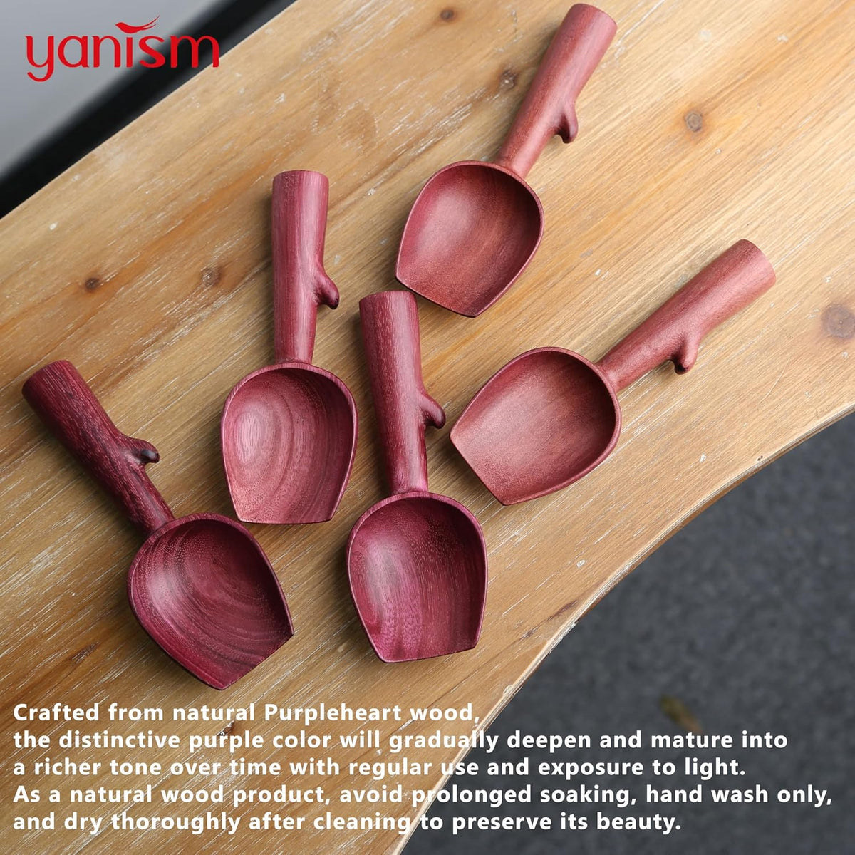 Walnut Coffee Scoop,Wooden Coffee Bean Measuring Spoon,5g Capacity,Natural Wood Coffee Scoop for Tea,Sugar & Powder,Rustic Kitchen Gift for Coffee Lovers