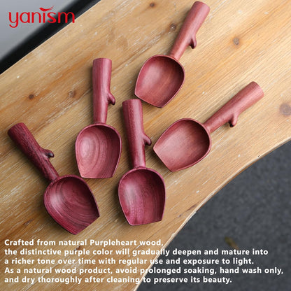 Walnut Coffee Scoop,Wooden Coffee Bean Measuring Spoon,5g Capacity,Natural Wood Coffee Scoop for Tea,Sugar & Powder,Rustic Kitchen Gift for Coffee Lovers