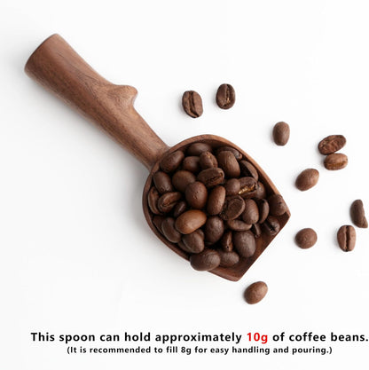 Walnut Coffee Scoop,Wooden Coffee Bean Measuring Spoon,5g Capacity,Natural Wood Coffee Scoop for Tea,Sugar & Powder,Rustic Kitchen Gift for Coffee Lovers