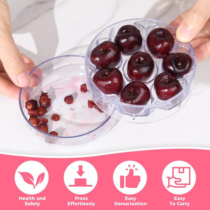 Cherry Pitter Multiple, Pits up to 8 Cherries at Once, 8 Holes Multi Cherry Seed Remover for Kitchen Cherry Jam, 8 in 1 Cherry Pitter Tool Pit Remover,Cake Shops and Fruit Salads