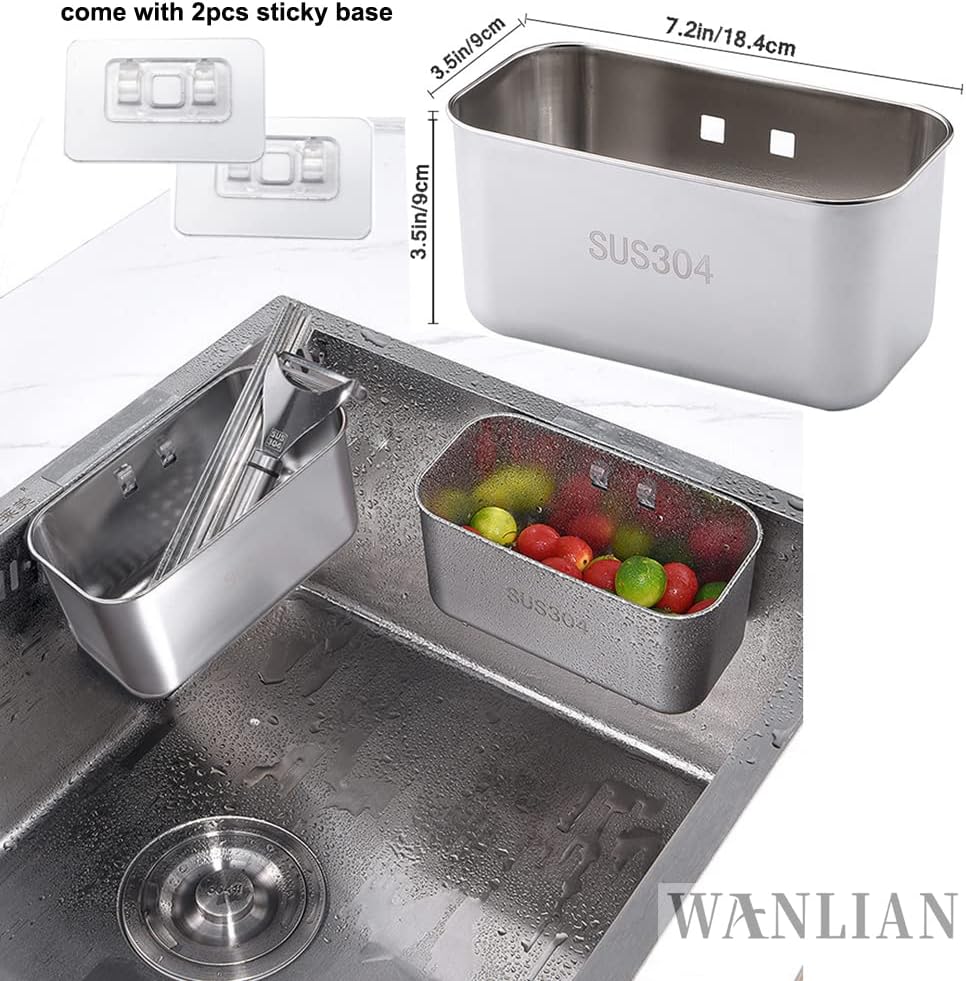 Multifunction Sink Strainer Kitchen Food Catcher Sink Strainer Basket for Filter Kitchen Waste and Wash Vegetables Fruits… (Black)