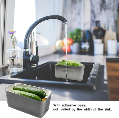 Multifunction Sink Strainer Kitchen Food Catcher Sink Strainer Basket for Filter Kitchen Waste and Wash Vegetables Fruits… (Black)