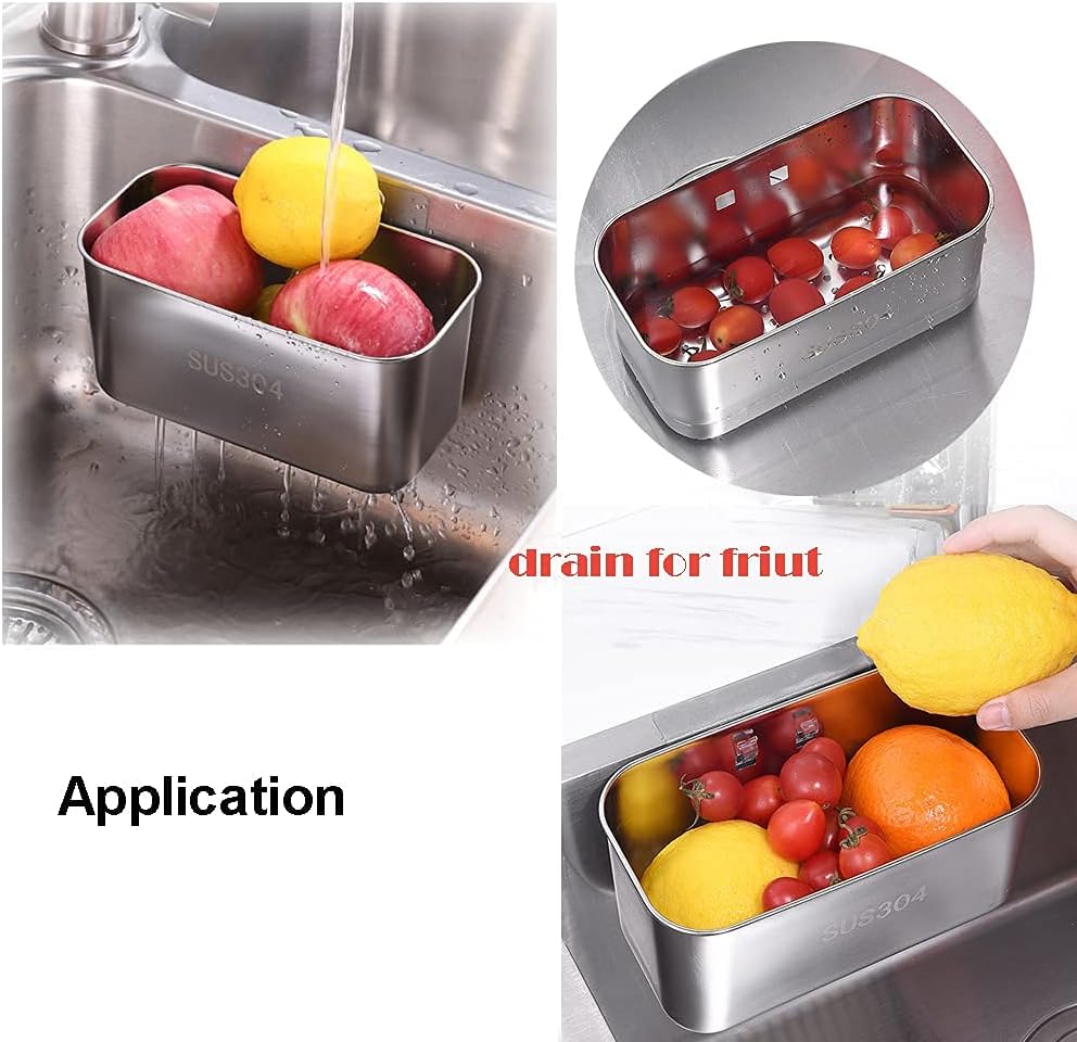Multifunction Sink Strainer Kitchen Food Catcher Sink Strainer Basket for Filter Kitchen Waste and Wash Vegetables Fruits… (Black)