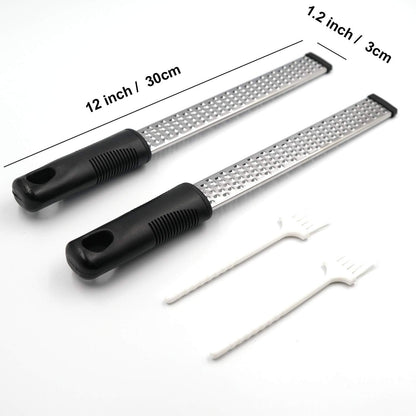 2set Stainless Steel Lemon Zester Fruit Peeler Citrus Cheese Grater — Cheese Lemon, Ginger, Garlic, Nutmeg, Chocolate, Vegetables, Fruits