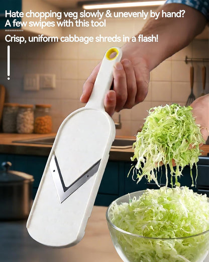 Handheld Mandoline Slicer for Kitchen - Stainless Steel V-Blades