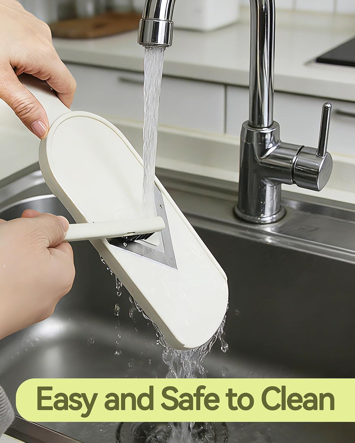 Handheld Mandoline Slicer for Kitchen - Stainless Steel V-Blades
