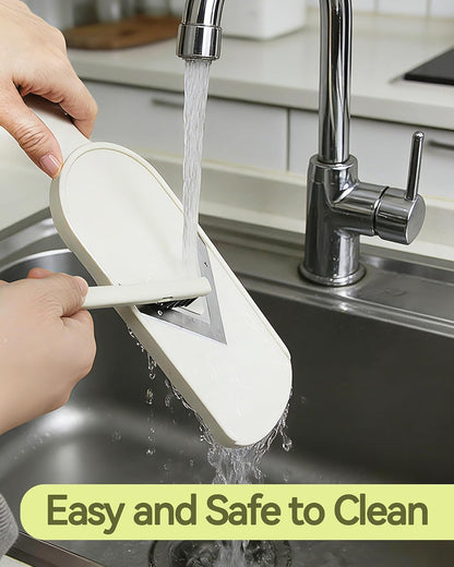 Handheld Mandoline Slicer for Kitchen - Stainless Steel V-Blades