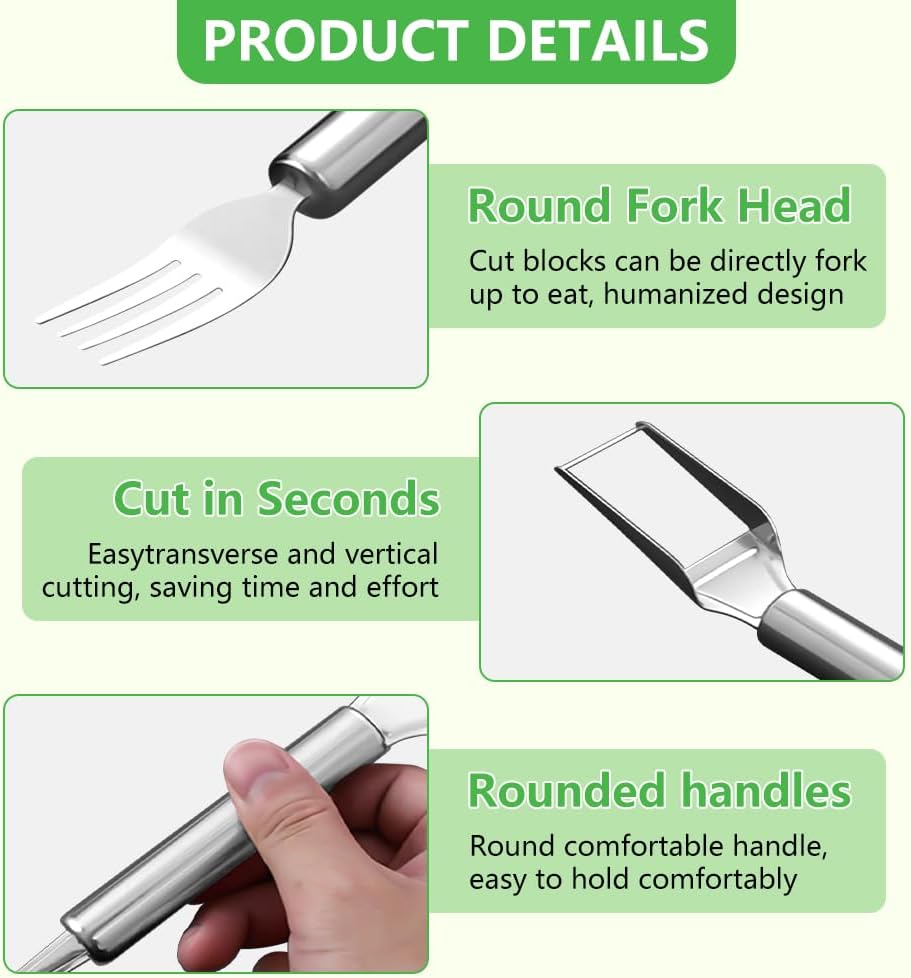 2-in-1 Stainless Steel Fruit Cutter, Watermelon Fork Slicer