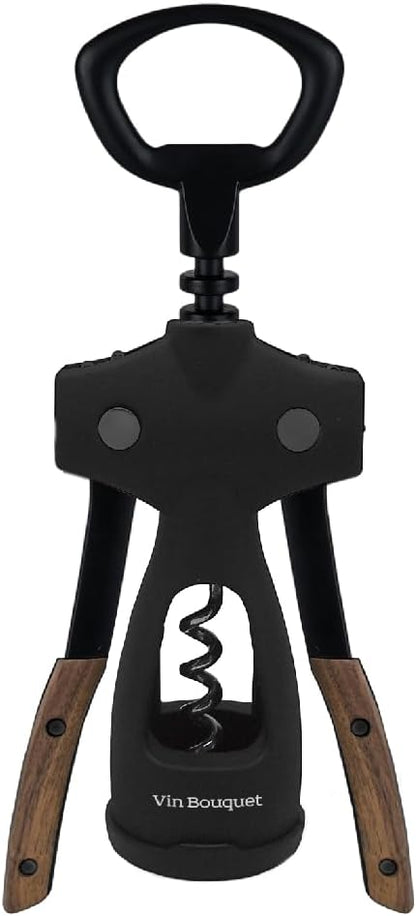 FID 1304 Wing Corkscrew with Wooden Handle, Made of Stainless Steel, Elegance and Precision with Every Corkscrew