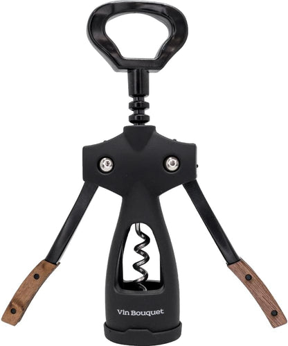 FID 1304 Wing Corkscrew with Wooden Handle, Made of Stainless Steel, Elegance and Precision with Every Corkscrew