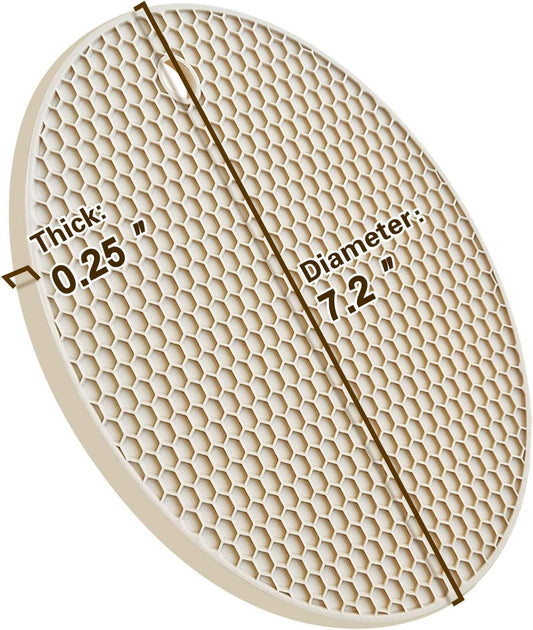 4 Pcs Trivets for Hot Dishes, Kitchen Heat Resistant Silicone Trivet, Extra Thick, Large, Non Slip (3. Beige)