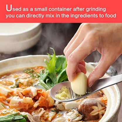 Stainless Steel Ginger Grater Spoon Lime Lemon Zester Cheese Grater Wasabi Ginger Stainless Garlic Press Grinding Gadget
