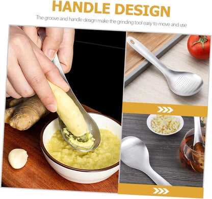 Stainless Steel Ginger Grater Spoon Lime Lemon Zester Cheese Grater Wasabi Ginger Stainless Garlic Press Grinding Gadget