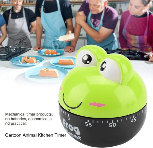 Cartoon Animal Kitchen Timer, 55 Minute Mechanical Countdown Timer for Cooking Baking No Battery Required Cute Clock for Eggs Cookies (1#)