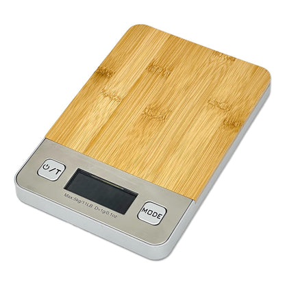 Stainless Steel Digital Kitchen Scale w. Bowl - for Food Coffee Lab - LCD Display gram Ounces lb:oz lb ml - 12 LBS/5.5 KG Capacity - Battery Included - Gold by The Display Guys