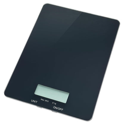 Stainless Steel Digital Kitchen Scale w. Bowl - for Food Coffee Lab - LCD Display gram Ounces lb:oz lb ml - 12 LBS/5.5 KG Capacity - Battery Included - Gold by The Display Guys