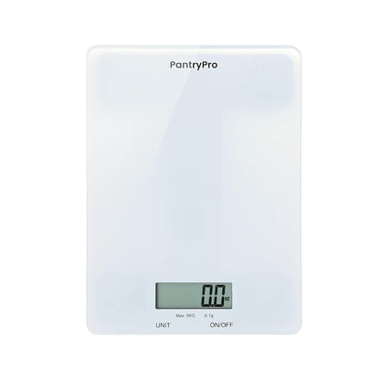 Stainless Steel Digital Kitchen Scale w. Bowl - for Food Coffee Lab - LCD Display gram Ounces lb:oz lb ml - 12 LBS/5.5 KG Capacity - Battery Included - Gold by The Display Guys