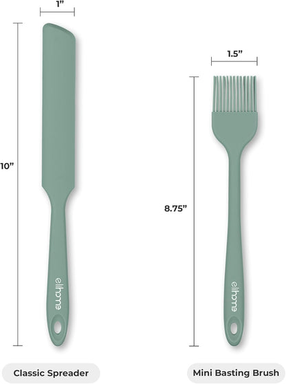 Mini Silicone Basting Pastry Brush, Cooking Brush for Oil Sauce Butter Marinades, Food Brushes for BBQ Grill Kitchen Baking, Baster Brushes Pastries Cakes Meat Desserts, Food Grade, Dark Grey