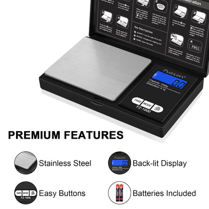 Digital Pocket Gram Scale - 1000g/0.1g Small Food Scale Portable