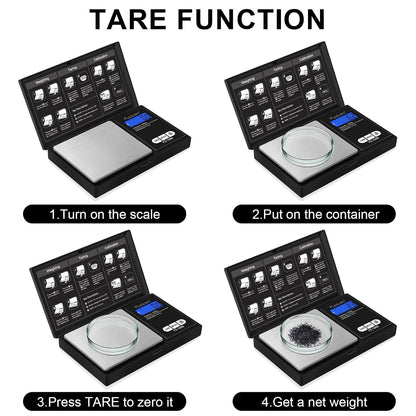 Digital Pocket Gram Scale - 1000g/0.1g Small Food Scale Portable