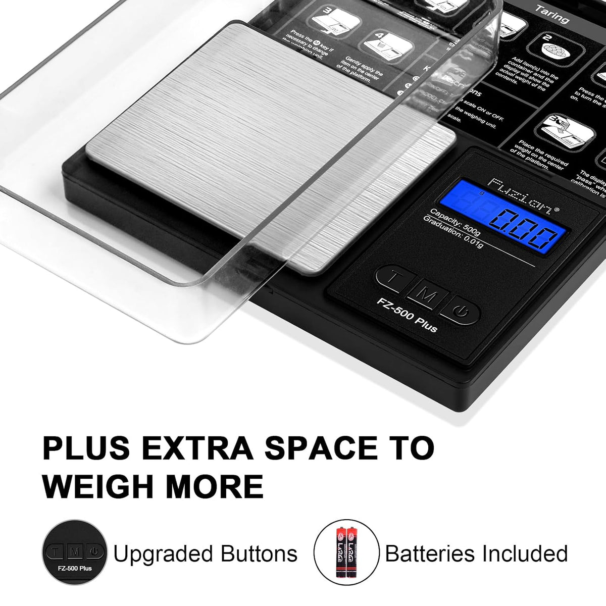 Digital Pocket Gram Scale - 1000g/0.1g Small Food Scale Portable