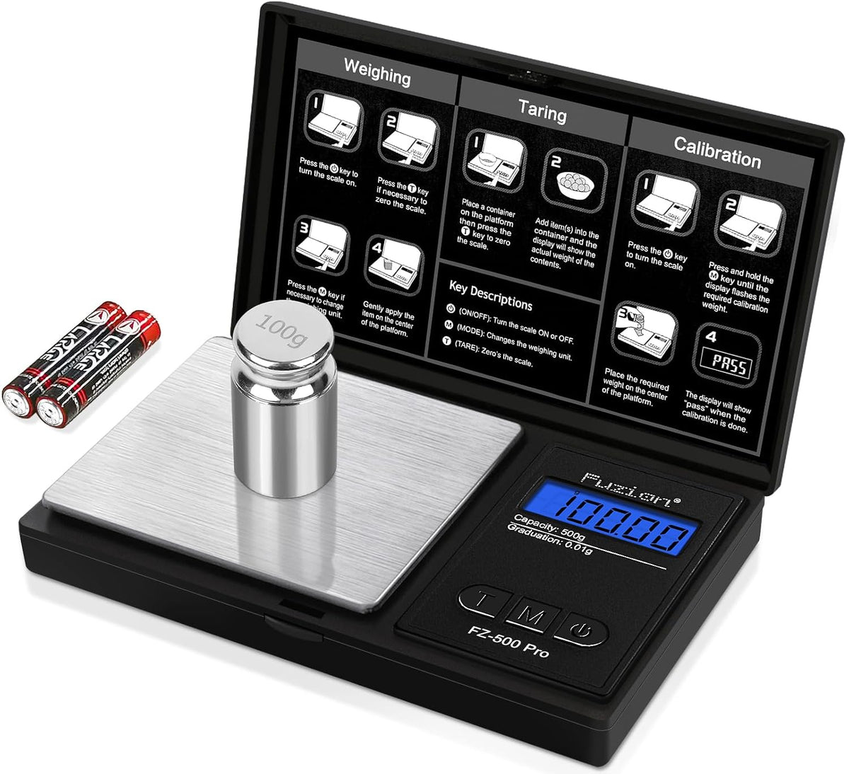 Digital Pocket Gram Scale - 1000g/0.1g Small Food Scale Portable