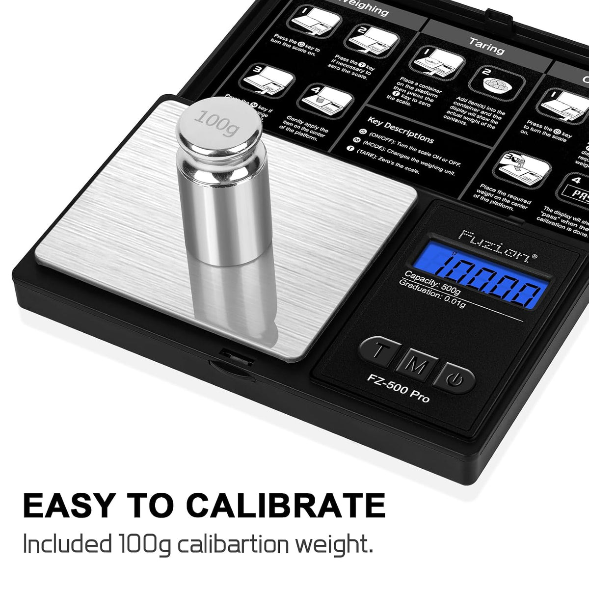 Digital Pocket Gram Scale - 1000g/0.1g Small Food Scale Portable