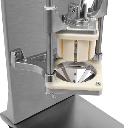 Commercial Potatoes Cutter French Fries Cutter Machine, Manual French Fry Press Heavy Duty French Fry Cutter for Potatoes, Carrots Cucumbers w/ 1/2", 1/4", 3/8in" Blades & 8-Wedge Blade