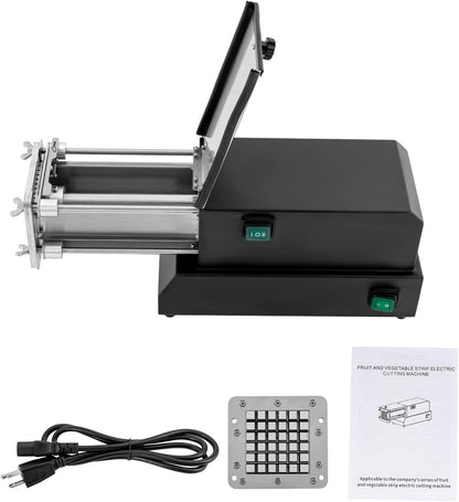 Commercial Potatoes Cutter French Fries Cutter Machine, Manual French Fry Press Heavy Duty French Fry Cutter for Potatoes, Carrots Cucumbers w/ 1/2", 1/4", 3/8in" Blades & 8-Wedge Blade