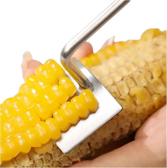 Easy Clean Corn Cob Peeler, 2025 New Corn Cob Stripper Stainless Steel Corn Shovel Corn Stripping Tool - Upgrade Fresh Corn Kernel Remover Shovel Cutter for Kitchen Household Use (1)