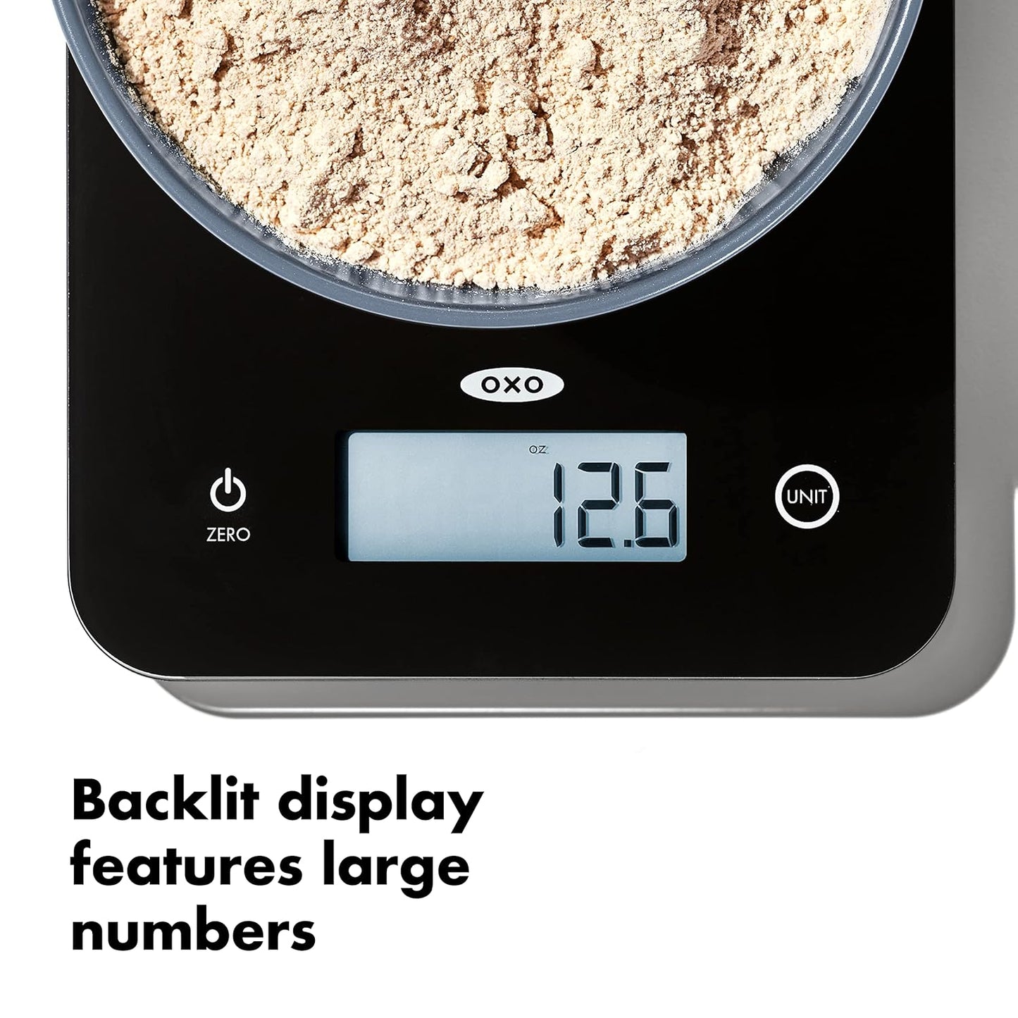 Good Grips 11lb/5kg Everyday Glass Food Scale, Gram Scale for Meal Prep