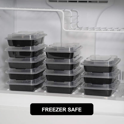 Meal Prep Bowl Containers [30 Pack] Plastic Bowls with Lids for Soup and Salad, Food Storage Bento Box, BPA Free, Stackable, Lunch Boxes, Microwave/Dishwasher/Freezer Safe (28 oz)