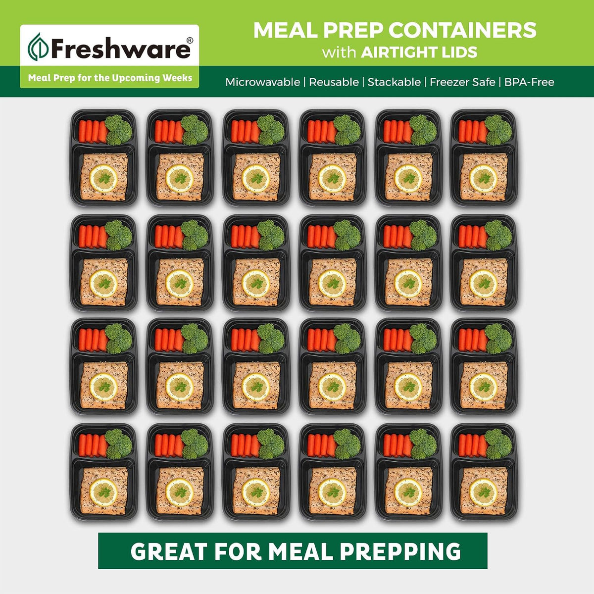 Meal Prep Bowl Containers [30 Pack] Plastic Bowls with Lids for Soup and Salad, Food Storage Bento Box, BPA Free, Stackable, Lunch Boxes, Microwave/Dishwasher/Freezer Safe (28 oz)