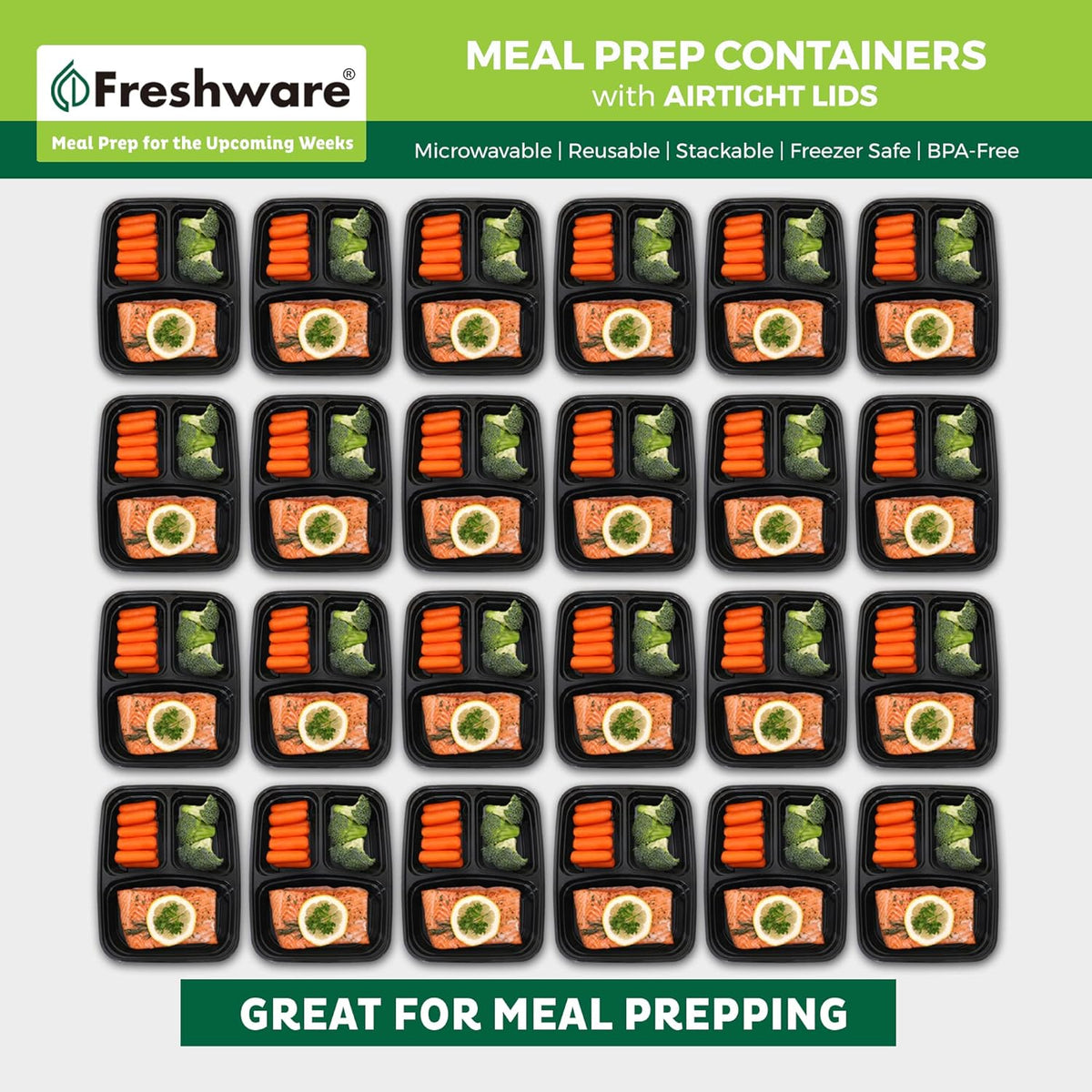 Meal Prep Bowl Containers [30 Pack] Plastic Bowls with Lids for Soup and Salad, Food Storage Bento Box, BPA Free, Stackable, Lunch Boxes, Microwave/Dishwasher/Freezer Safe (28 oz)