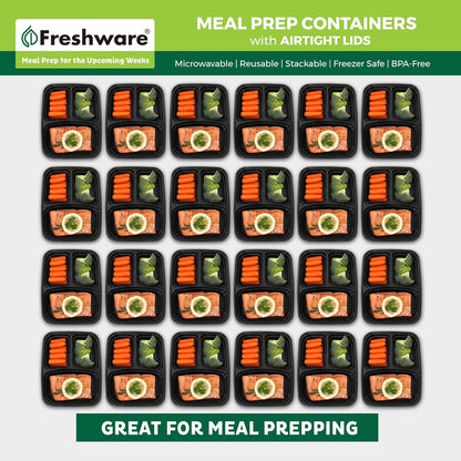 Meal Prep Bowl Containers [30 Pack] Plastic Bowls with Lids for Soup and Salad, Food Storage Bento Box, BPA Free, Stackable, Lunch Boxes, Microwave/Dishwasher/Freezer Safe (28 oz)