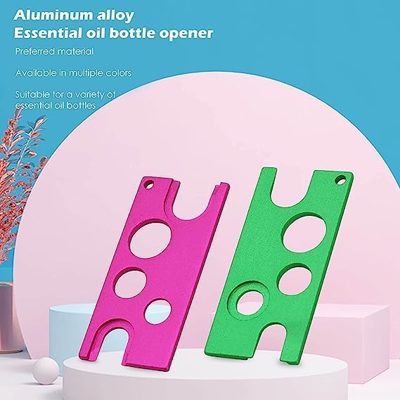 Pink Essential Oils Opener Key Tool Set Opener and Remover The Perfect Opener and Remover Accessory for Roller Balls and Caps on Most Bottles Universal Metal Key Tool