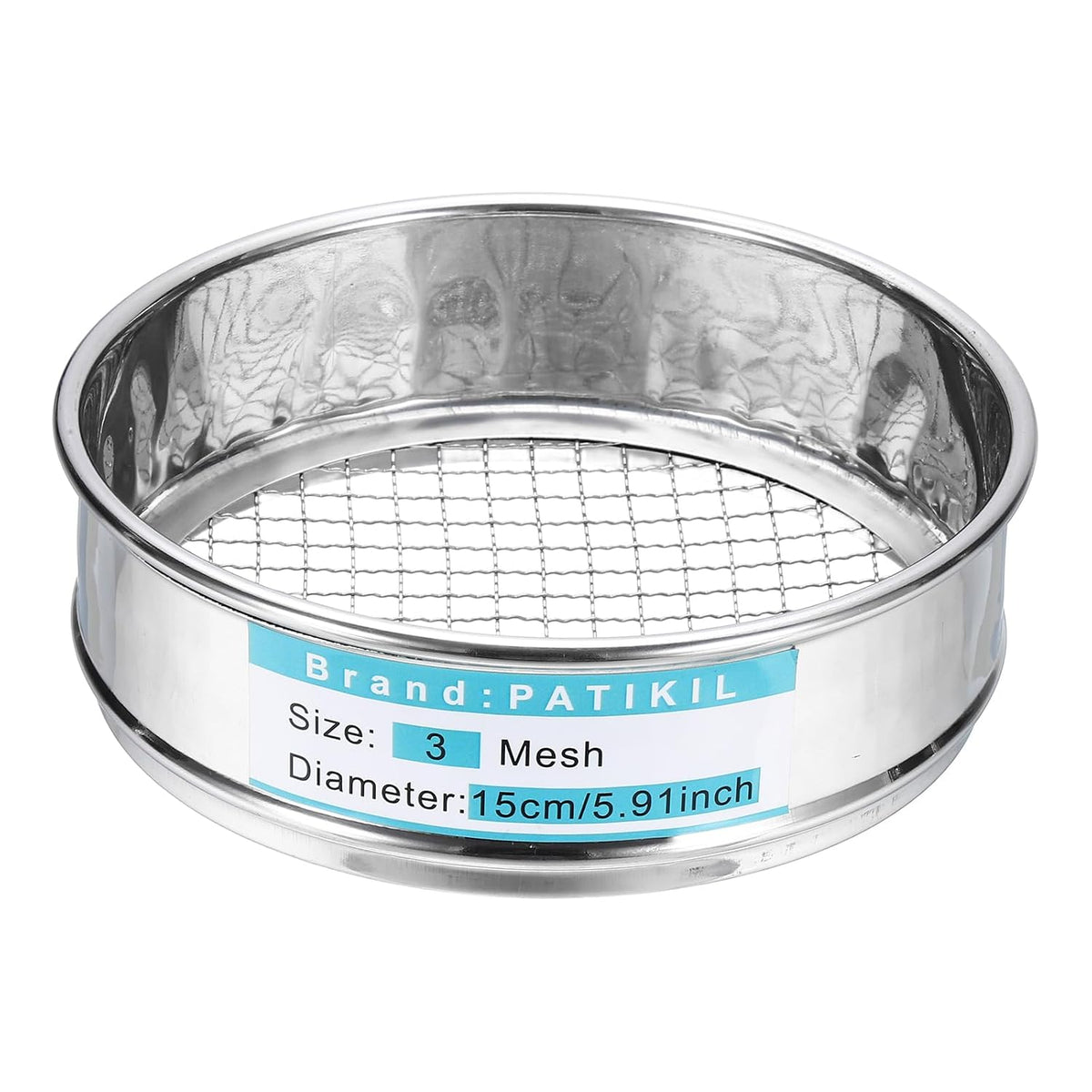 20 Mesh(0.9mm) Lab Sieve, 5.9"(15cm) Diameter Sifting Screen 304 Stainless Steel Wire Cloth Fine Mesh Sieve for Industrial Laboratory Home Soil Sifter Dry Sift Screens Hash - Colors A