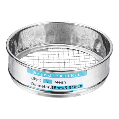 20 Mesh(0.9mm) Lab Sieve, 5.9"(15cm) Diameter Sifting Screen 304 Stainless Steel Wire Cloth Fine Mesh Sieve for Industrial Laboratory Home Soil Sifter Dry Sift Screens Hash - Colors A