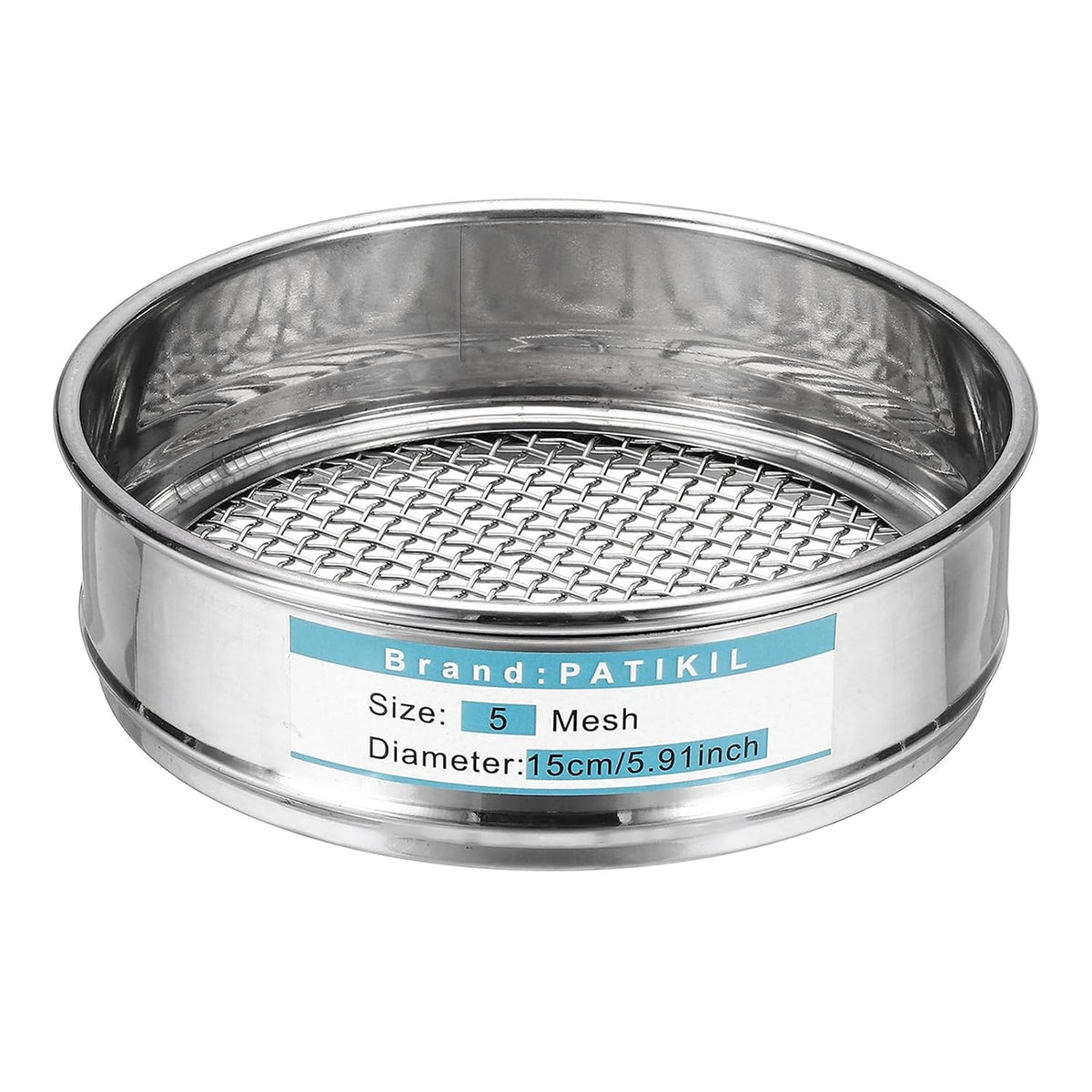 20 Mesh(0.9mm) Lab Sieve, 5.9"(15cm) Diameter Sifting Screen 304 Stainless Steel Wire Cloth Fine Mesh Sieve for Industrial Laboratory Home Soil Sifter Dry Sift Screens Hash - Colors A