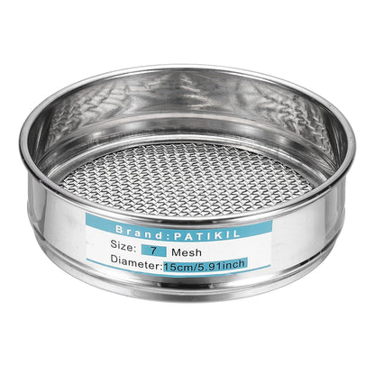 20 Mesh(0.9mm) Lab Sieve, 5.9"(15cm) Diameter Sifting Screen 304 Stainless Steel Wire Cloth Fine Mesh Sieve for Industrial Laboratory Home Soil Sifter Dry Sift Screens Hash - Colors A