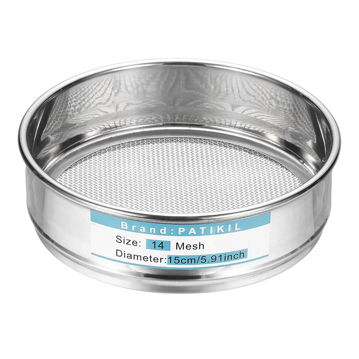 20 Mesh(0.9mm) Lab Sieve, 5.9"(15cm) Diameter Sifting Screen 304 Stainless Steel Wire Cloth Fine Mesh Sieve for Industrial Laboratory Home Soil Sifter Dry Sift Screens Hash - Colors A