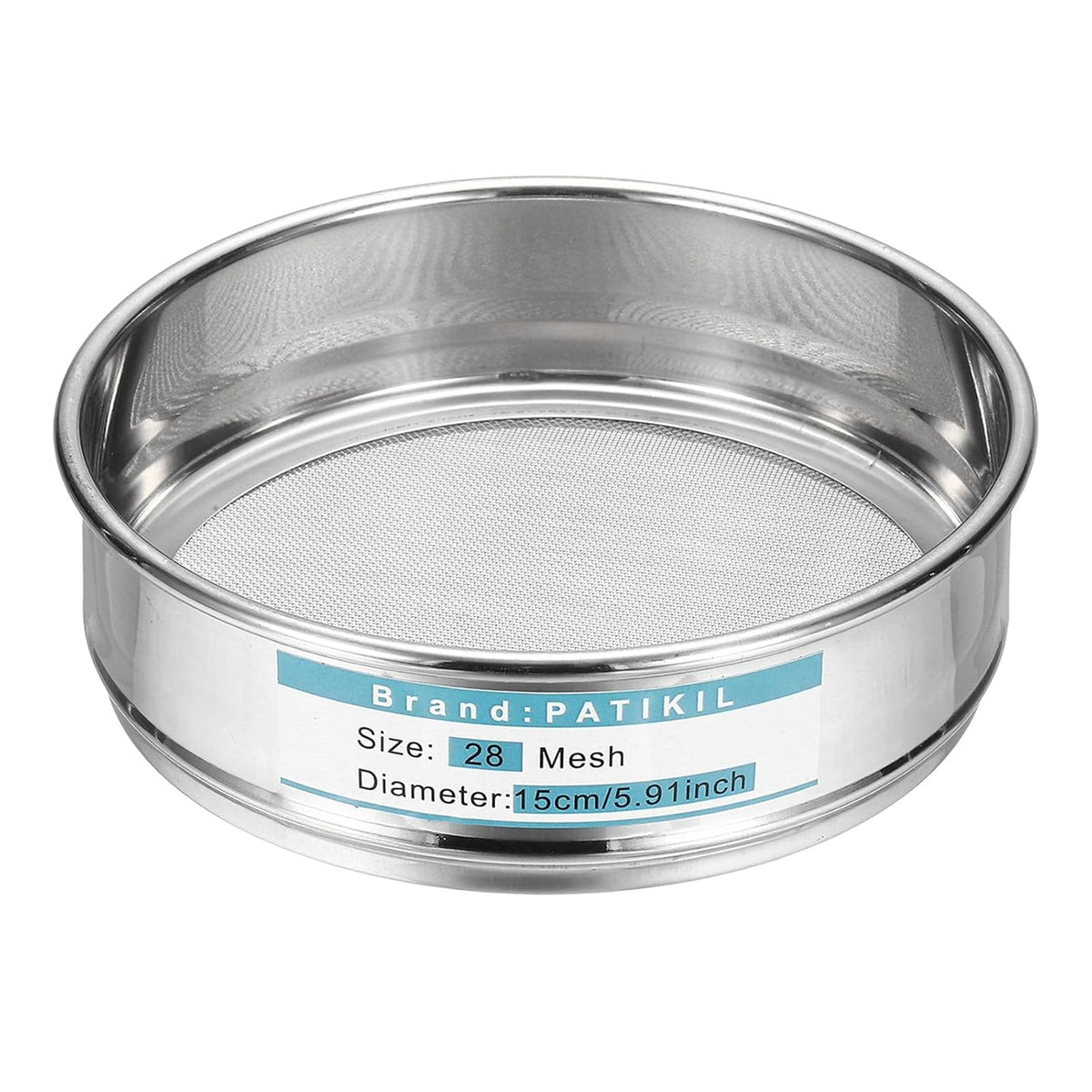 20 Mesh(0.9mm) Lab Sieve, 5.9"(15cm) Diameter Sifting Screen 304 Stainless Steel Wire Cloth Fine Mesh Sieve for Industrial Laboratory Home Soil Sifter Dry Sift Screens Hash - Colors A