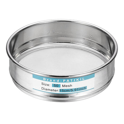 20 Mesh(0.9mm) Lab Sieve, 5.9"(15cm) Diameter Sifting Screen 304 Stainless Steel Wire Cloth Fine Mesh Sieve for Industrial Laboratory Home Soil Sifter Dry Sift Screens Hash - Colors A